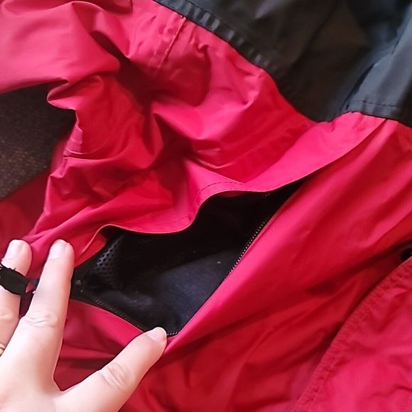 Vintage Woolrich Mens Medium Hydromax 2100 Jacket Zip Button Parka Red Black - Picture 8 of 16